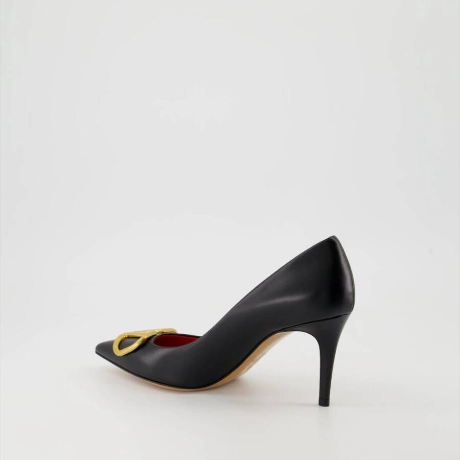 Valentino Garavani VLogo Zwarte Leren Pumps Black Dames