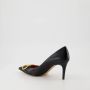 Valentino Garavani VLogo Zwarte Leren Pumps Black Dames - Thumbnail 3