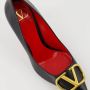 Valentino Garavani VLogo Zwarte Leren Pumps Black Dames - Thumbnail 5