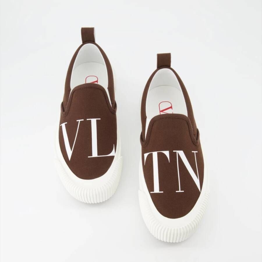 Valentino Garavani Vltn Slip-On Sneakers Brown Heren