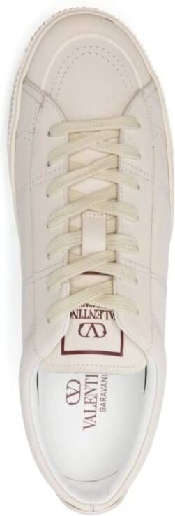 Valentino Garavani Witte Cityplanet Leren Sneakers White Heren