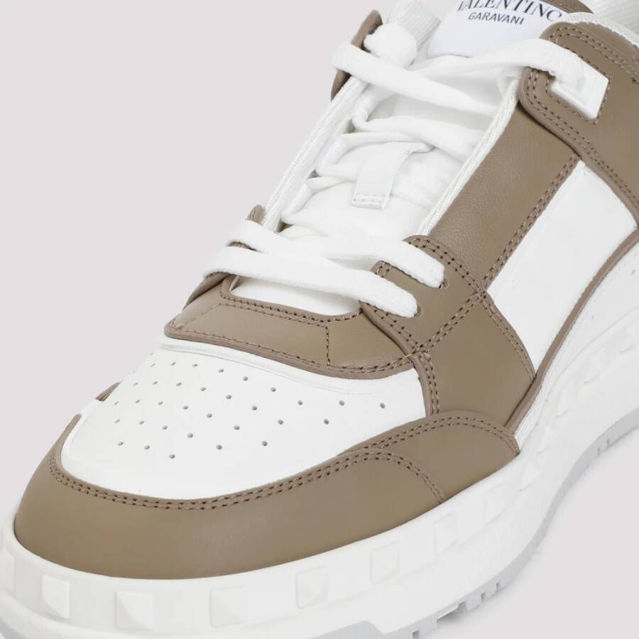 Valentino Garavani Witte Leren Sneaker Multicolor Heren