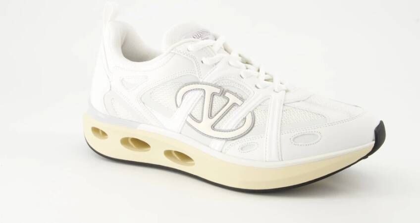 Valentino Garavani Witte Leren Sneakers Easyjog Collectie White Heren