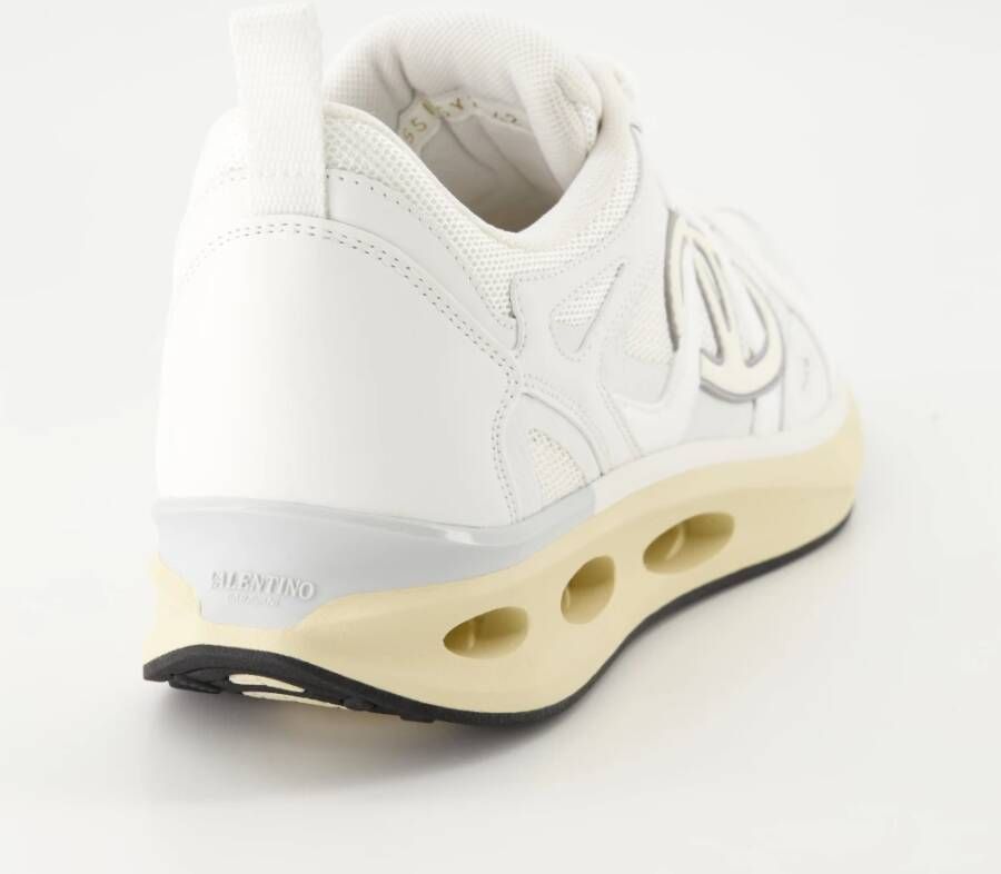 Valentino Garavani Witte Leren Sneakers Easyjog Collectie White Heren