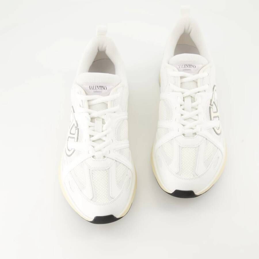 Valentino Garavani Witte Leren Sneakers Easyjog Collectie White Heren