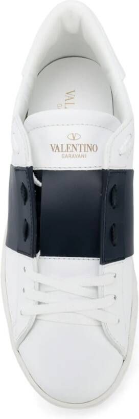 Valentino Garavani Witte Leren Sneakers met Rubberen Zool White Heren