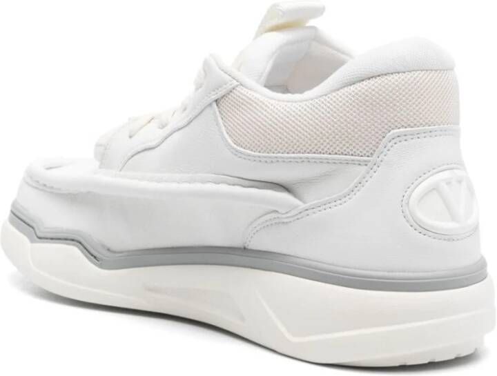 Valentino Garavani Witte Leren Sneakers VLogo Detail White Heren