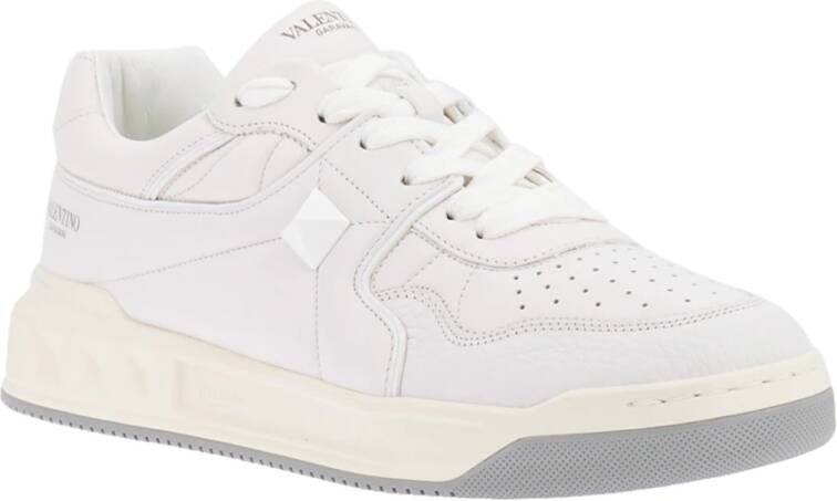 Valentino Garavani Witte Leren Sneakers White Heren