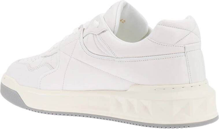 Valentino Garavani Witte Leren Sneakers White Heren