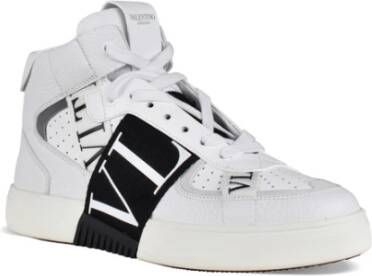 Valentino Garavani Witte Leren Vl7N High-Top Sneakers White Heren