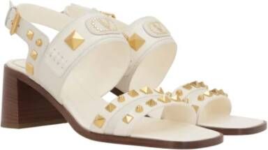 Valentino Garavani Witte leren VLogo sandalen White Dames