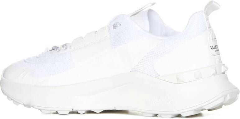 Valentino Garavani Witte Mesh Low-Top Sneakers White Heren