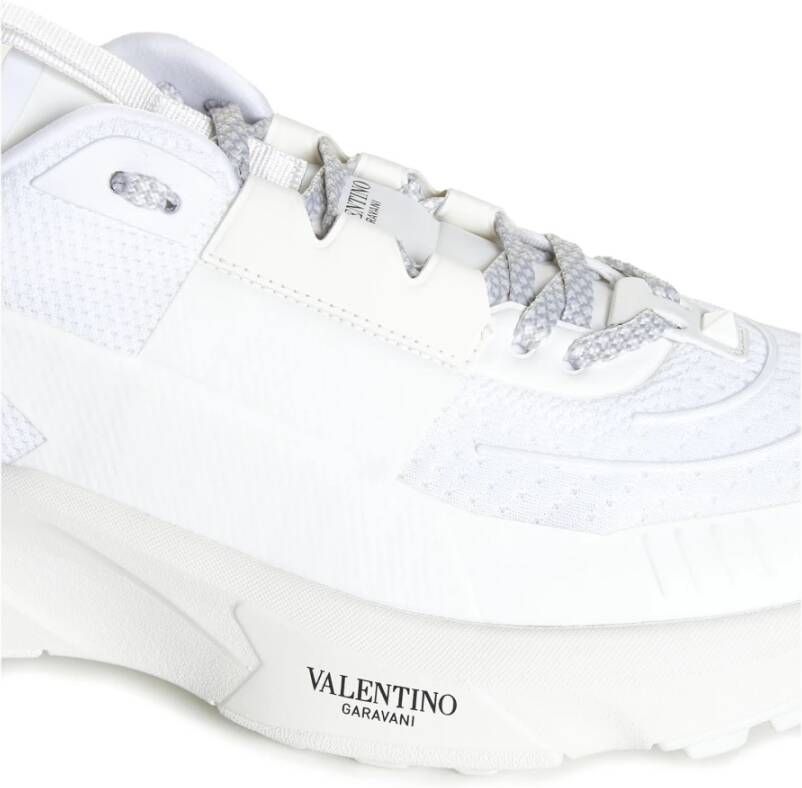 Valentino Garavani Witte Mesh Low-Top Sneakers White Heren