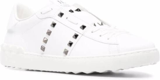 Valentino Garavani Witte platte schoenen veters rockstud versiering White Heren