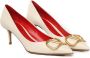 Valentino Garavani Witte puntige pumps met 7 cm hak Beige Dames - Thumbnail 2