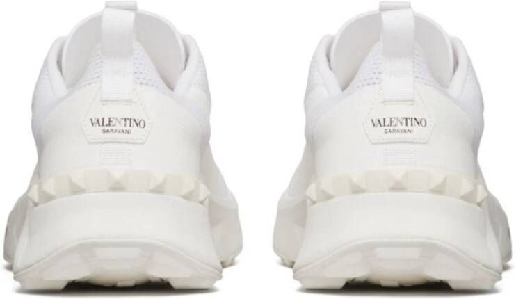 Valentino Garavani Witte Rockstud Mesh Sneakers White Heren