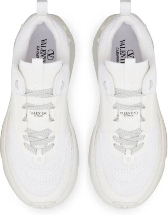 Valentino Garavani Witte Rockstud Mesh Sneakers White Heren