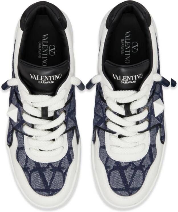 Valentino Garavani Witte Sneakers Luxe Stijl Blue Heren