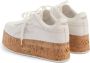 Valentino Garavani Witte Sneakers met Kurken Plateauzool White Dames - Thumbnail 6