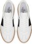 Valentino Garavani Nappa Leren Veterschoen Basket Sneakers White Heren - Thumbnail 9