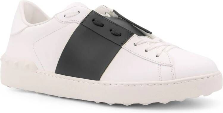 Valentino Garavani Witte Veterschoenen met Rubberen Studs White Heren