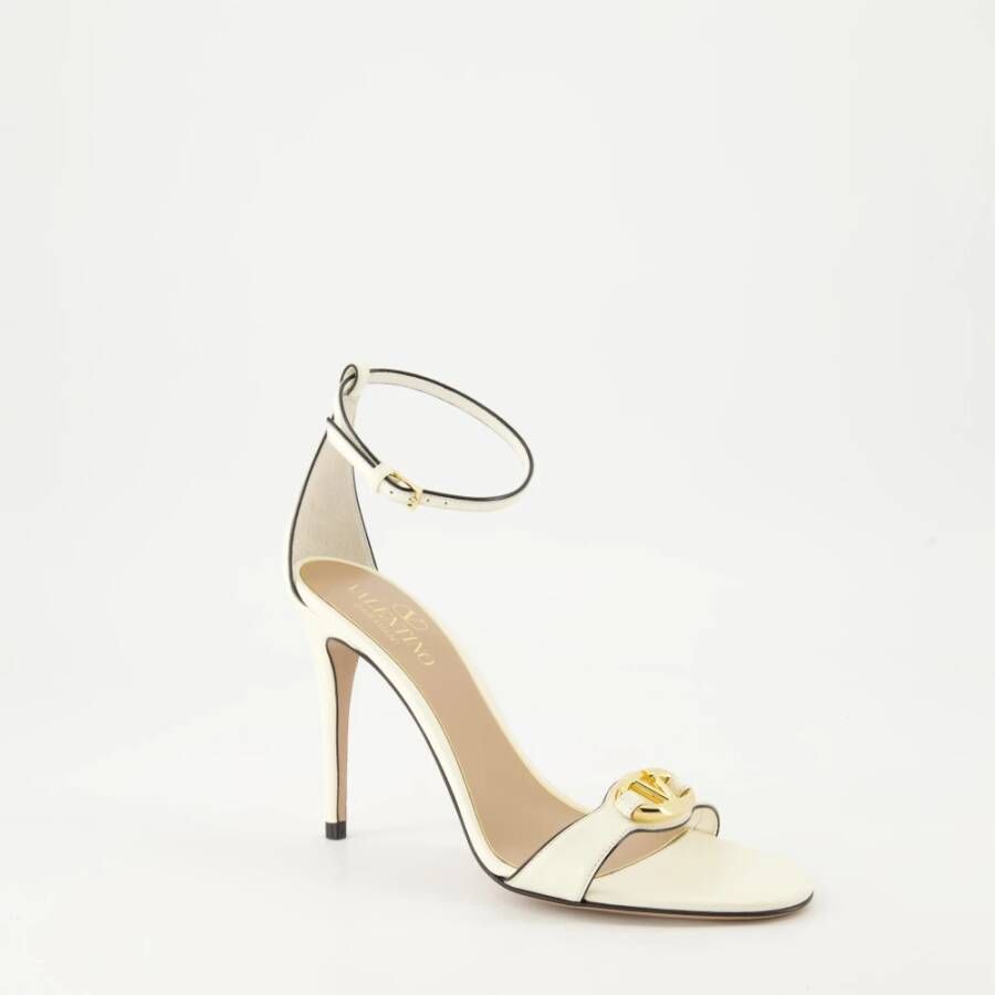 Valentino Garavani Witte VLogo hoge hakken sandalen White Dames