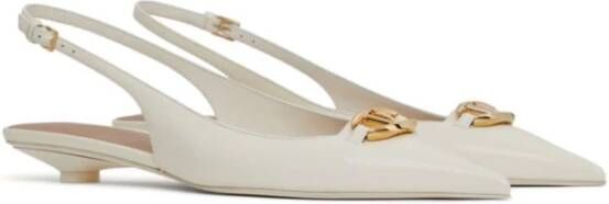 Valentino Garavani Witte VLogo Signature Platte Schoenen White Dames