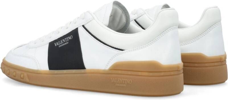 Valentino Garavani Witte Zwarte lage top sneakers Ss24 White Heren