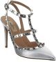 Valentino Garavani Zilveren Leren Pumps Puntige Neus Hakken Gray Dames - Thumbnail 2