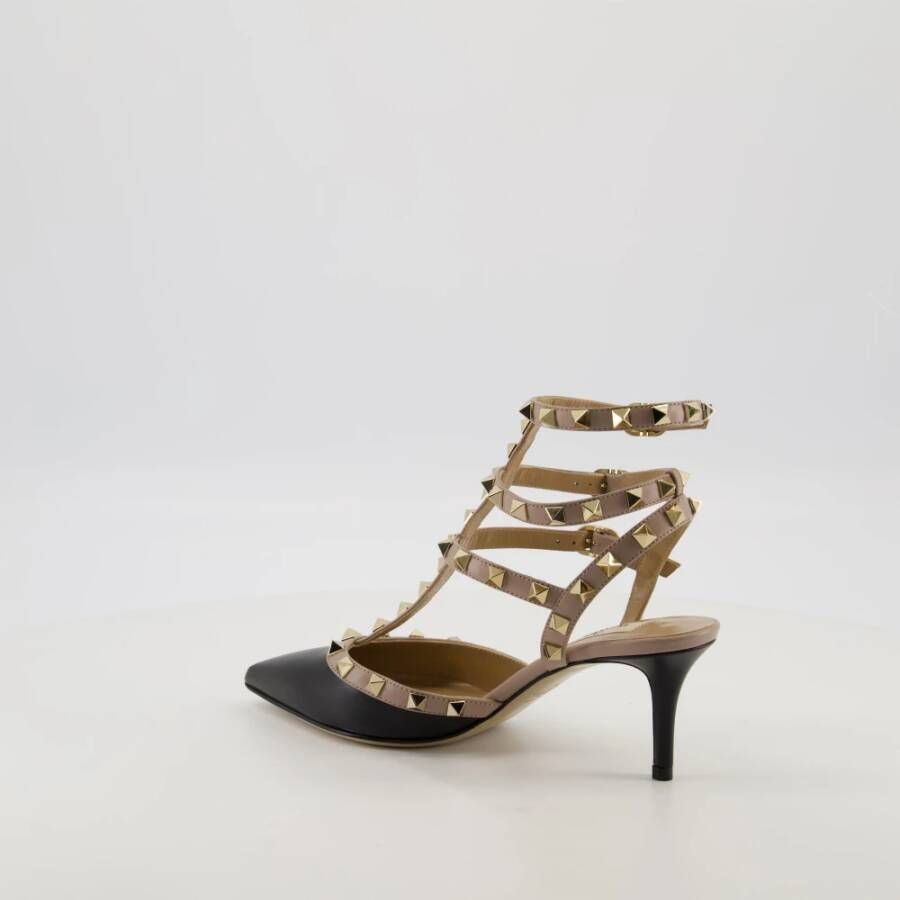 Valentino Garavani Zwart Beige Rockstud Hakken Black Dames