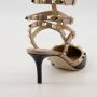 Valentino Garavani Zwart Beige Rockstud Hakken Black Dames - Thumbnail 4