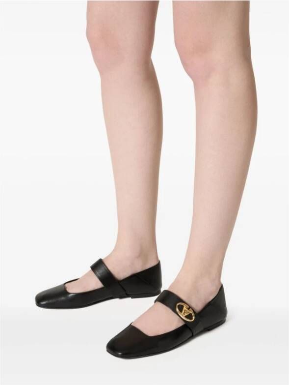 Valentino Garavani Zwarte Ballerina Schoenen voor Vrouwen Black Dames