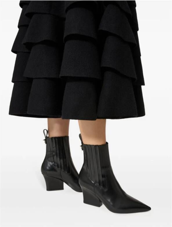 Valentino Garavani Zwarte Beatlelaarzen met VLogo-detail Black Dames