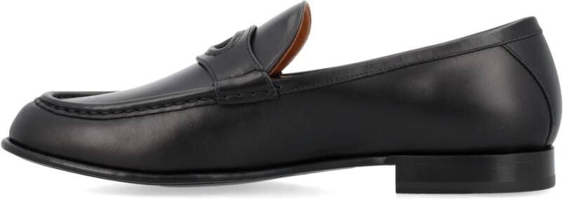 Valentino Garavani Zwarte Gesloten Loafer VLogo Detail Black Heren