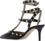 Valentino Garavani Zwarte Leren Pumps met Puntige Neus Black Dames - Thumbnail 3