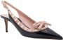 Valentino Garavani Zwarte Leren Pumps met Strik Black Dames - Thumbnail 2