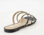 Valentino Garavani Zwarte leren Rockstud sandalen Black Dames - Thumbnail 12