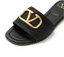 Valentino Garavani Zwarte Leren Slide Sandalen Black Dames - Thumbnail 2