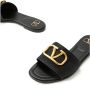 Valentino Garavani Zwarte Leren Slide Sandalen Black Dames - Thumbnail 3