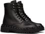 Valentino Garavani Zwarte leren studs laarzen Black Dames - Thumbnail 5