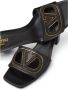 Valentino Garavani Zwarte leren VLogo sandalen Black Dames - Thumbnail 2