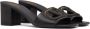 Valentino Garavani Zwarte leren VLogo sandalen Black Dames - Thumbnail 6