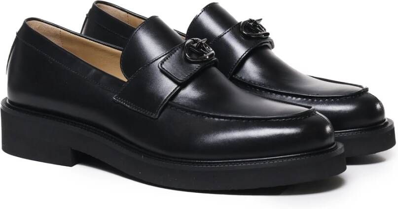 Valentino Garavani Zwarte Loafer Platte Schoenen Black Heren