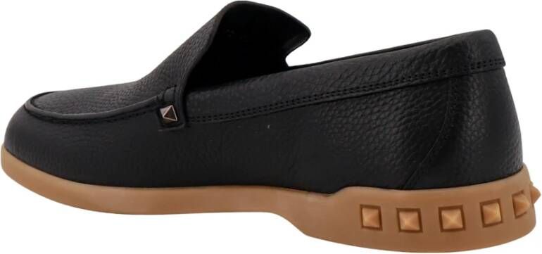 Valentino Garavani Zwarte Loafer Schoenen Black Heren