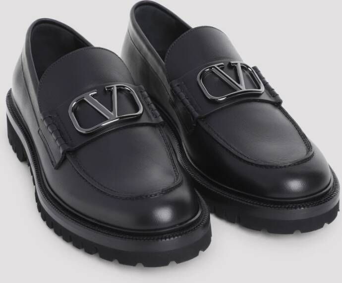 Valentino Garavani Zwarte Loafer Schoenen voor Mannen Black Heren