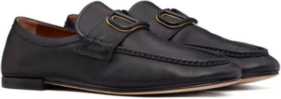 Valentino Garavani Zwarte Loafer Signature VLogo Nappa Leer Black Heren