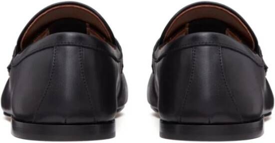 Valentino Garavani Zwarte Loafer Signature VLogo Nappa Leer Black Heren