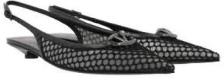 Valentino Garavani Zwarte Mesh Slingback Hakken Black Dames