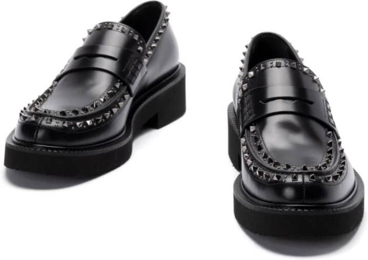 Valentino Garavani Zwarte Mocassins voor Mannen Aw24 Black Heren