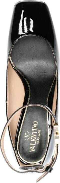 Valentino Garavani Zwarte Patentleren Gesp Pumps Black Dames